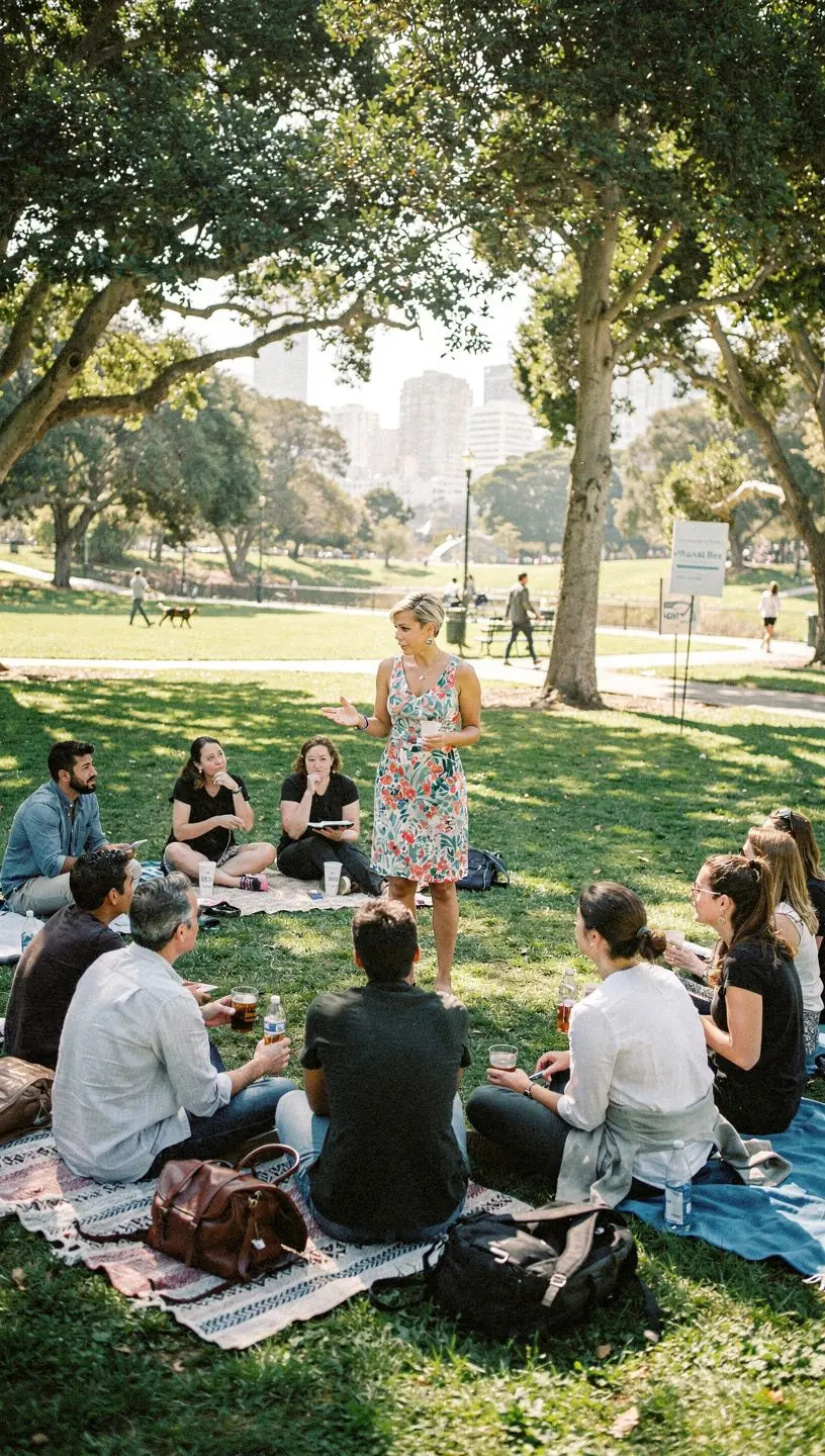 Prelegent prowadzący szkolenie na temat skutecznych metod budowania wizerunku osobistego przed zebranym audytorium.